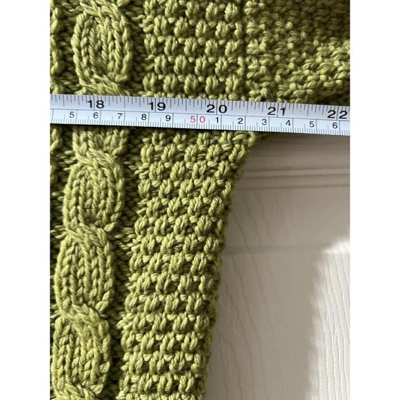 Aran Crafts Green Cable Knit Cardigan - Picture 7 of 7